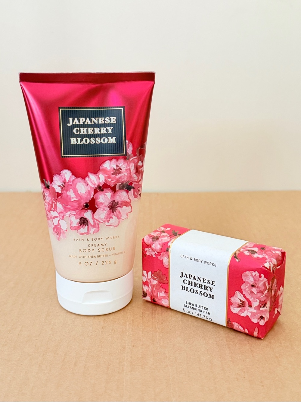 Bath & Body Works Japanese Cherry Body Scrub & Cleansing Bar